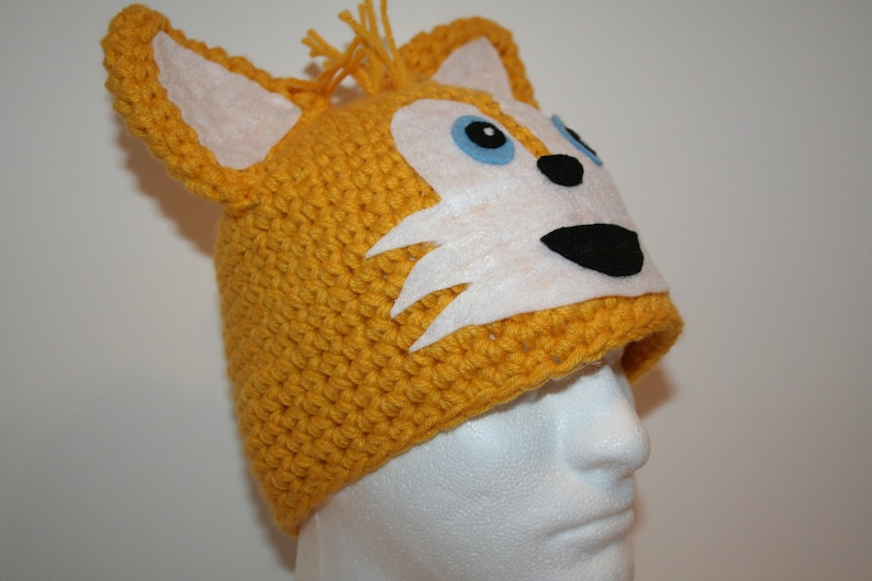 Fun fox character hat A one of a kind winter hat unique and cute image 4