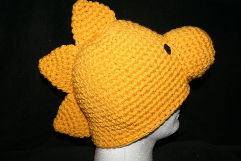 Adult size Halloween costume hat Handmade character hat little golden bird Very unique winter hat image 4