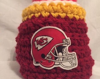 Kansas City Chiefs custom drink mitt - The mitten with the drink holder - keeps your drink from falling through