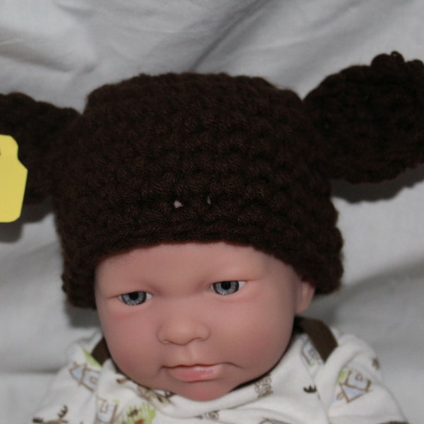 Cow steer hat for newborn baby - very cute and unique handmade animal hat - Newborn photo prop