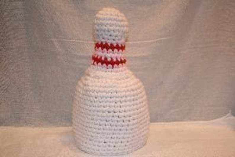 Bowling pin hat gift for bowler or bowling fan crocheted fun and unique image 5