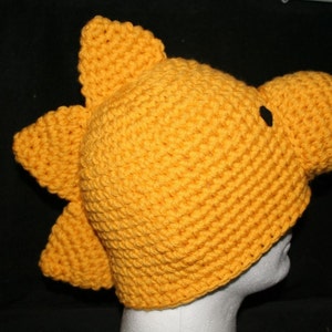 Adult size Halloween costume hat Handmade character hat little golden bird Very unique winter hat image 2