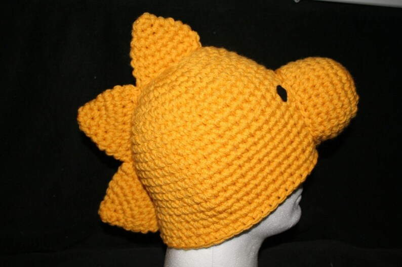 Adult size Halloween costume hat Handmade character hat little golden bird Very unique winter hat image 2