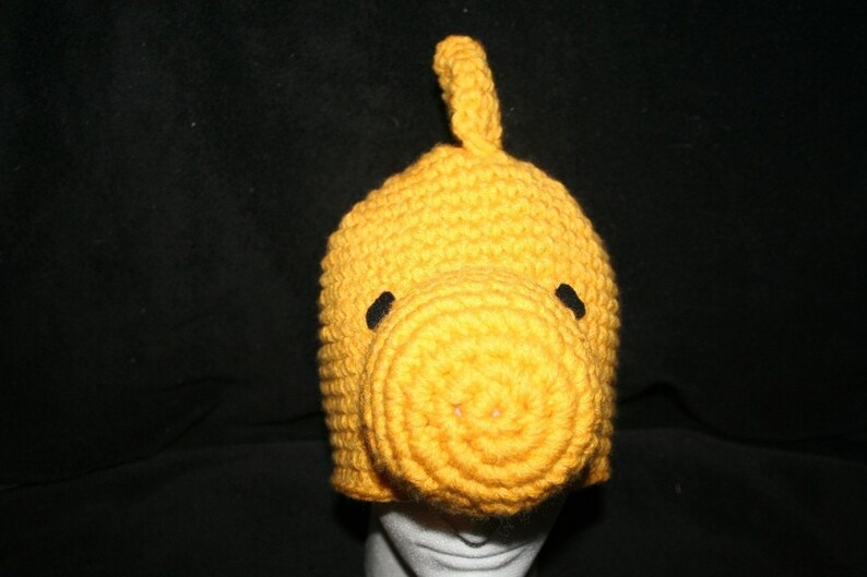 Adult size Halloween costume hat Handmade character hat little golden bird Very unique winter hat image 3