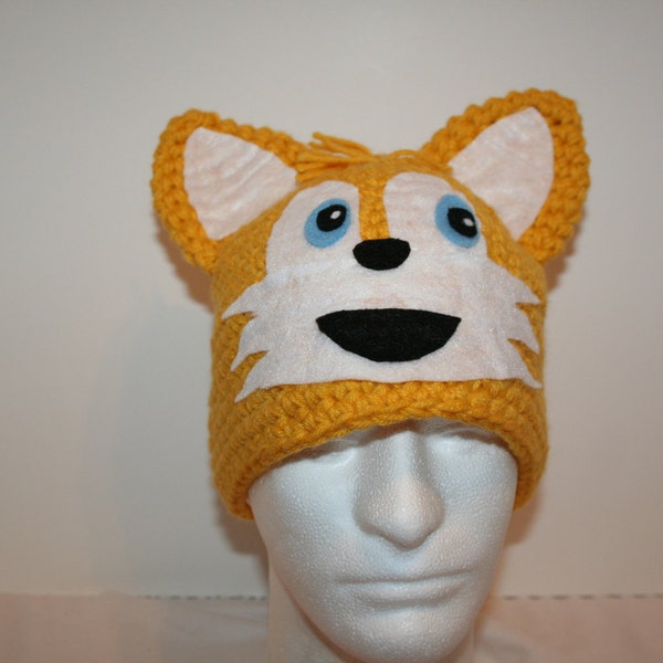 Fun fox character hat - A one of a kind winter hat - unique and cute