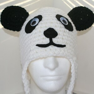 Handmade Crochet Panda Bear Hat - Character Beanie