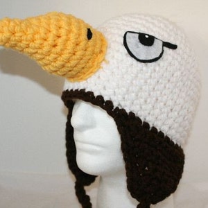 Eagle hat fun winter made to look like a bald eagle fun warm and patriotic currently made to order image 2