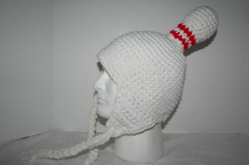 Bowling pin hat gift for bowler or bowling fan crocheted Etsy