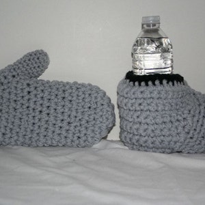 Crocheted Drink Mitt and Mitten Set: Custom Color Choice
