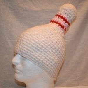 Bowling pin hat gift for bowler or bowling fan crocheted fun and unique image 3