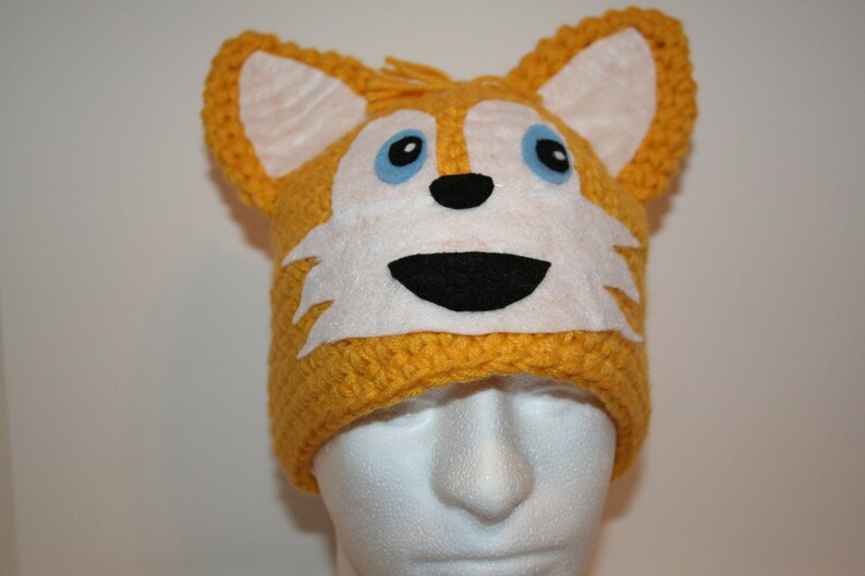 Fun fox character hat A one of a kind winter hat unique and cute image 3