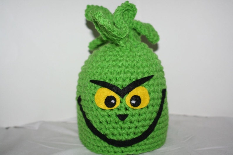 child size hat Lime green winter character hat currently made to order image 5