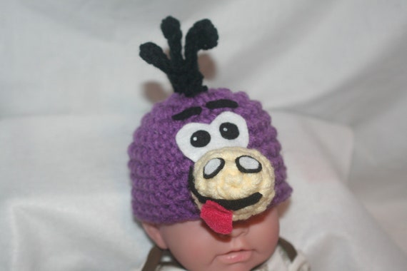 Purple Dinosaur Hat for Newborn Cute 