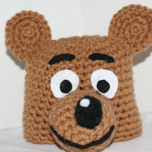 Unique handmade winter hat made to look like a brown bear - great Halloween costume