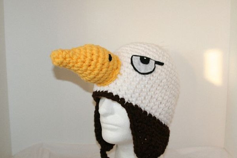 Eagle hat fun winter made to look like a bald eagle fun warm and patriotic currently made to order image 5