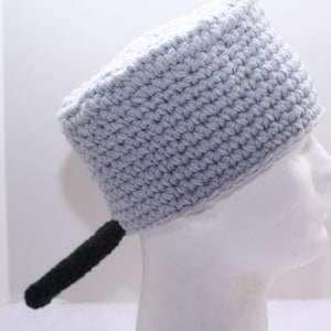 Crocheted pot / pan hat handmade hat .  Crazy Dave hat Perfect for Johnny Appleseed day.