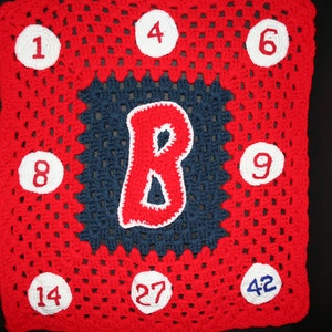 Boston Red Sox baby afghan  - ready to ship - a one of a kind item  - The ultimate baby shower gift