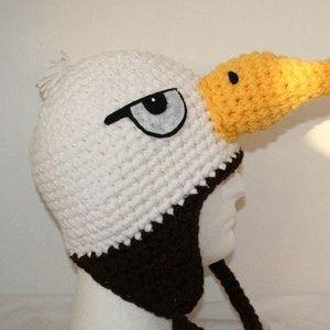 Eagle hat fun winter made to look like a bald eagle fun warm and patriotic currently made to order image 3