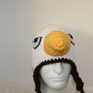 Eagle hat fun winter made to look like a bald eagle fun warm and patriotic currently made to order image 4