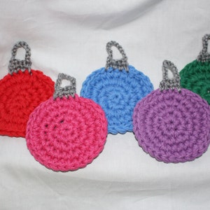 Crochet Christmas Ornament Coaster Set: Cotton Yarn, Festive Decor
