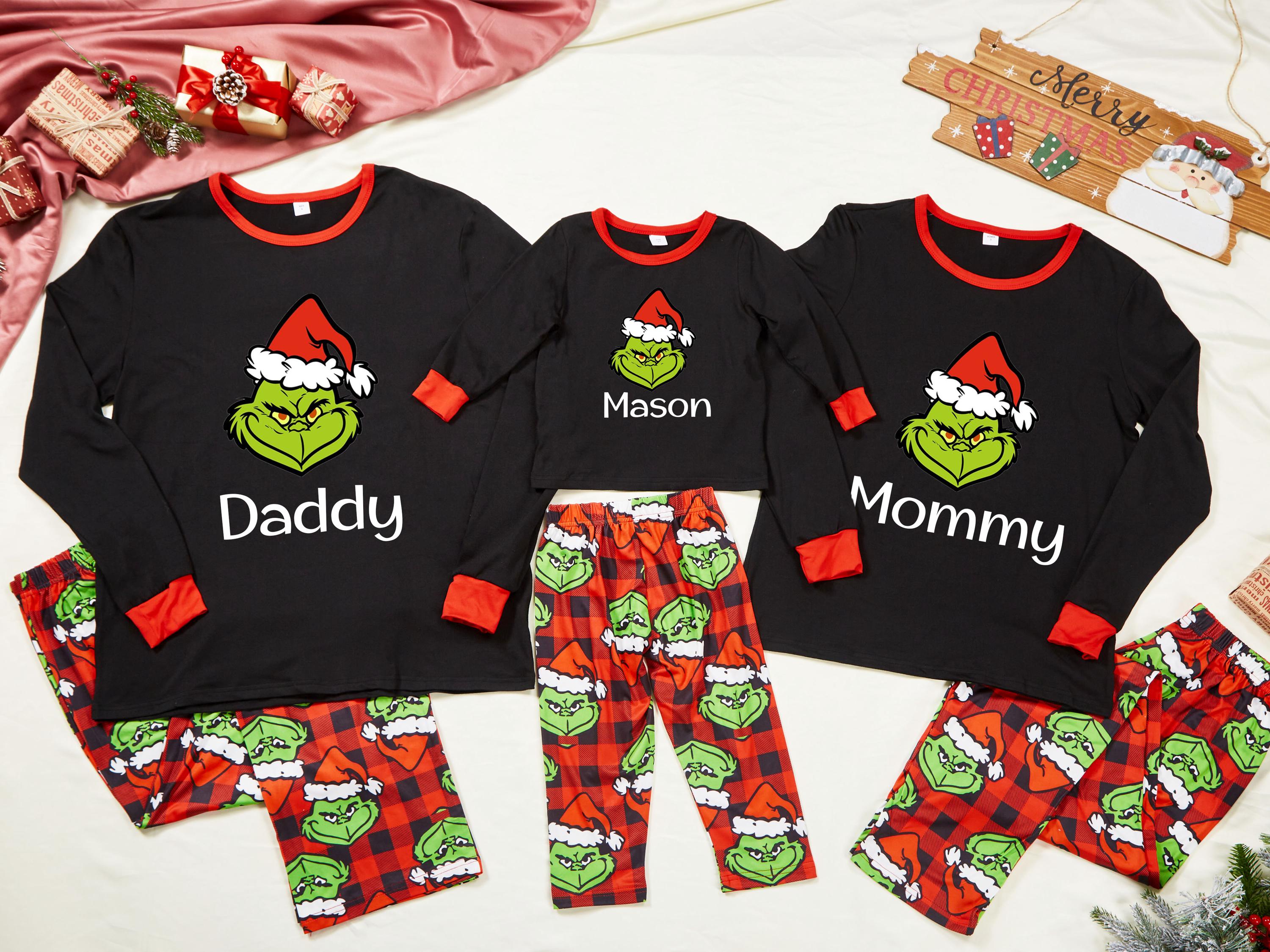 Family Pajamas Grinch Etsy Canada