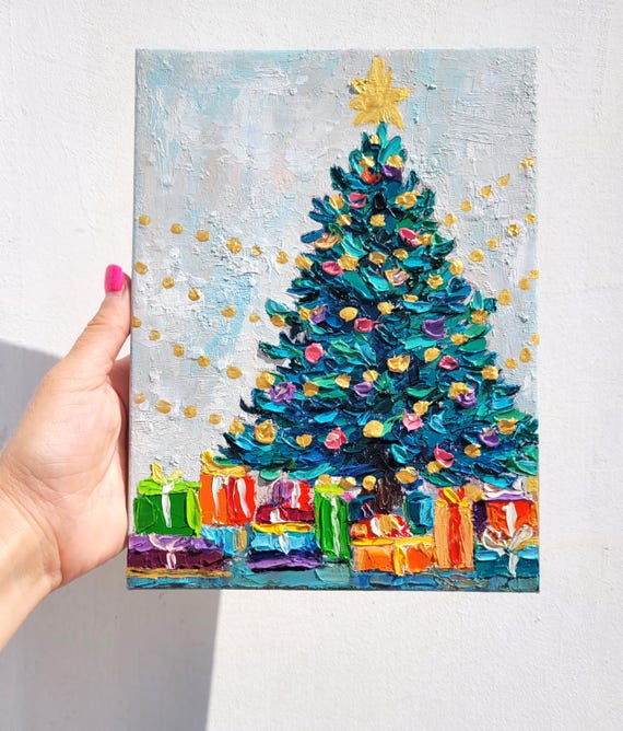 油彩画　Xmas tree 油彩画 Xmas tree 油彩画 Xmas tree 油彩画 Xmas tree ZXHYWYM