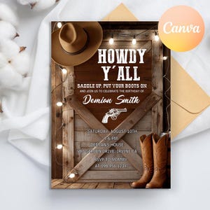 Invito country western, invito compleanno western, invito compleanno cowboy, invito cowboy western, sella
