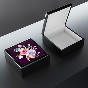 Elegant Floral Jewelry Box | Wedding, Gift Storage, Home Decor, Makeup Organizer, Floral Artwork