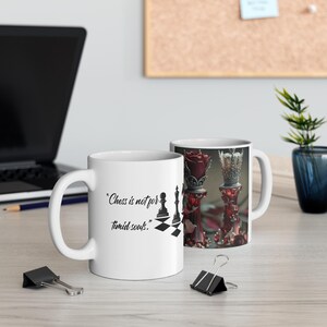 Chess-Inspired 11oz Mug, Perfect Gift for Chess Lovers, Coffee Cup for Strategists, Unique Home Decor, Motivational Drinkware