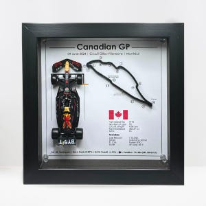 Canadian Formula 1 GP - Max Verstappen&#39;s Red Bull F1 Car - Gilles Villeneuve Track - Formula 1 Gift Idea 3D F1 Showpiece