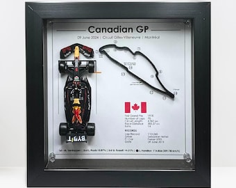Max Verstappen Red Bull F1 Car 3D Frame - Canadian 2024 GP Gilles Villeneuve Circuit