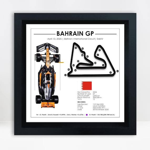 オスカー・ピアストリ 2025 バーレーンGP 3Dトラックフレーム