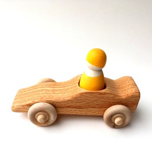 Oak Race Car for Grimm's Rainbow Friends or Grapat Nins image 1