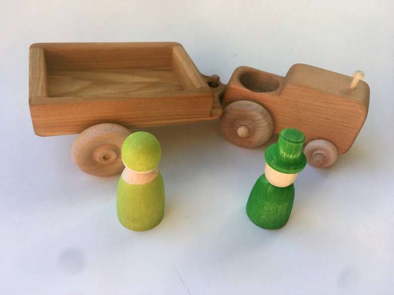 Tractor and Hay Wagon for Grimm's or Grapat Nins Dolls image 8