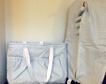 Travel set of luggage tote bag and dress bag for the American Girl or other 18-inch girl dolls