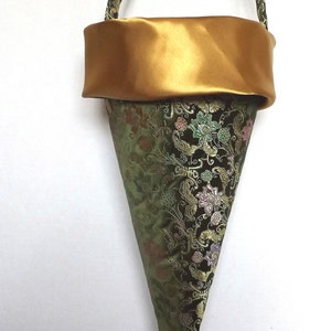 Elegant and unique brocade Christmas stocking or fancy gift bag.