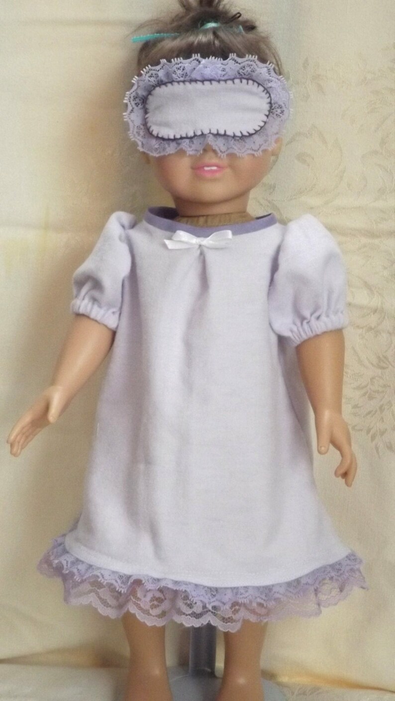 American Girl Doll Nightgown and Sleep Mask Etsy