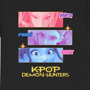 Huntrix Kpop Demon Hunters Shirt Fanmerch Mira Rumi Zoey Huntrix Kpop Demon Hunter Merch Shirt Kpop Unisex Shirt
