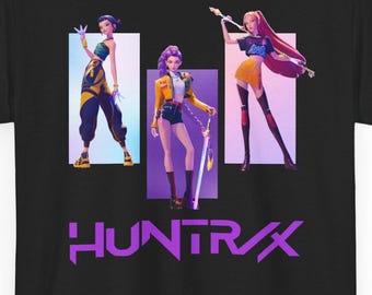 Huntrix Kpop Demon Hunters Shirt Fanmerch Mira Rumi Zoey Huntrix Kpop Demon Hunter Merch Shirt Kpop Unisex Shirt