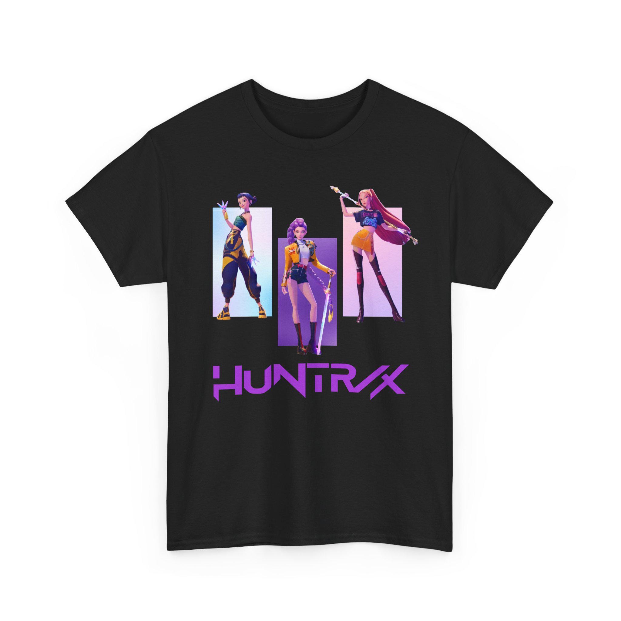 Kpop Demon Hunters T-Shirt Unisex - Huntrix/X Fan Shirt Mit Band Design