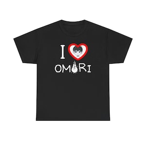 I Love Omori Shirt Whitespace Omori Game Shirt OmoriSunny Shirt I &lt;3 Omori