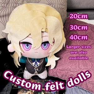Poupées en feutre personnalisées, Grandes poupées en feutre sur mesure, Poupées personnalisées basées sur des images, Poupées spéciales personnalisées, Cadeaux surprises personnalisés