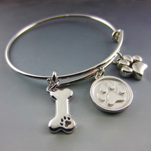 Trois nouveau Charm Bracelet extensible avec les pattes et OS