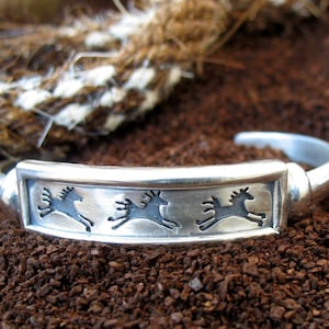 Sterling Silver Spirit Horse Cuff Bracelet image 1