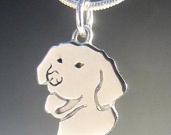 Engravable Small Smiling Lab Necklace