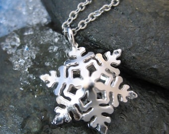 Medium Snowflake Double-Sided Pendant
