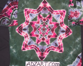 Medium, Mandala in Forest, String Design, Hand-Dyed Original