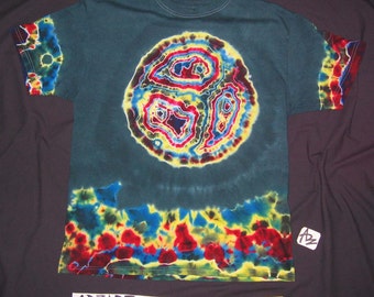 Customize Your Short Sleeve "Geode in Dark Teal" Tie-Dye, Hand-Dyed Short Sleeve