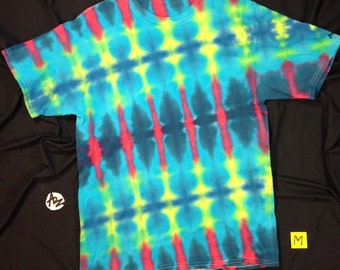 Hand-Dyed Medium, "Prismatic downpour", Hand-Dyed Original, Short Sleeve