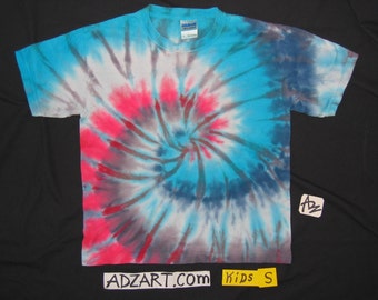 Kids (Small) Shirt "Spiral with Pink", Hand-Dyed Original